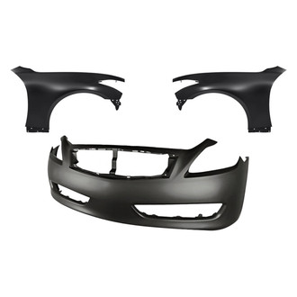Replacement - 3-Piece (Front Bumper Cover, Driver and Passenger Side Fender) (Standard Line)