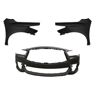 Replacement - 3-Piece (Front Bumper Cover, Driver and Passenger Side Fender) (Standard Line)
