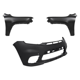 Replacement - 3-Piece (Front Bumper Cover, Driver and Passenger Side Fender) (Standard Line)