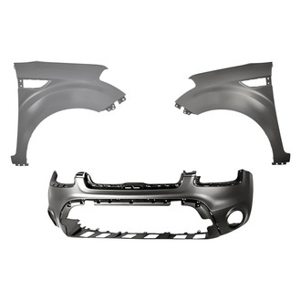 Replacement - 3-Piece (Front Bumper Cover, Driver and Passenger Side Fender) (Standard Line)