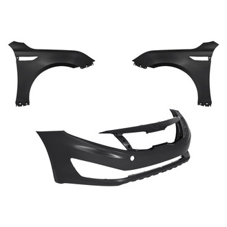 Replacement - 3-Piece (Front Bumper Cover, Driver and Passenger Side Fender) (Standard Line)
