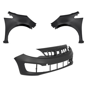 Replacement - 3-Piece (Front Bumper Cover, Driver and Passenger Side Fender) (Standard Line)