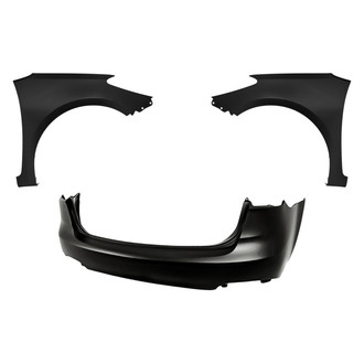Replacement - 3-Piece (Front Bumper Cover, Driver and Passenger Side Fender) (Standard Line)