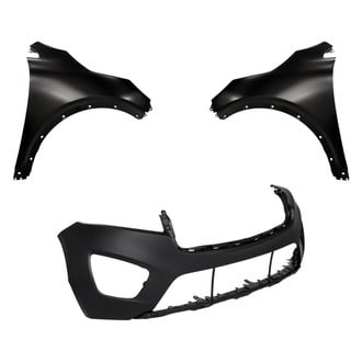 Replacement - 3-Piece (Front Bumper Cover, Driver and Passenger Side Fender) (Standard Line)