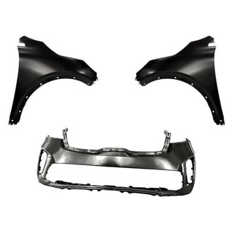 Replacement - 3-Piece (Front Bumper Cover, Driver and Passenger Side Fender) (Standard Line)