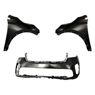 Replacement - 3-Piece (Front Bumper Cover, Driver and Passenger Side Fender) (Standard Line)