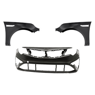 Replacement - 3-Piece (Front Bumper Cover, Driver and Passenger Side Fender) (Standard Line)