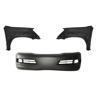 Replacement - 3-Piece (Front Bumper Cover, Driver and Passenger Side Fender) (Standard Line)