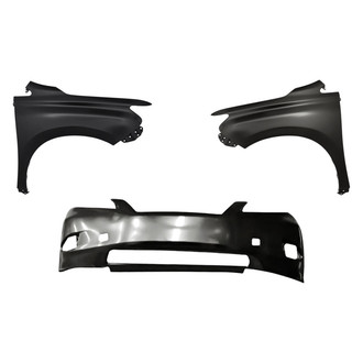 Replacement - 3-Piece (Front Bumper Cover, Driver and Passenger Side Fender) (Standard Line)