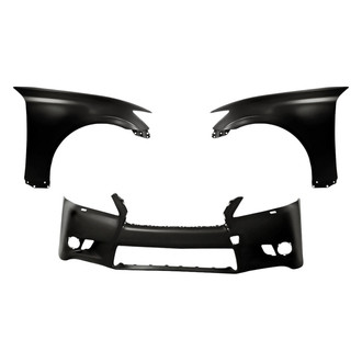 Replacement - 3-Piece (Front Bumper Cover, Driver and Passenger Side Fender) (Standard Line)