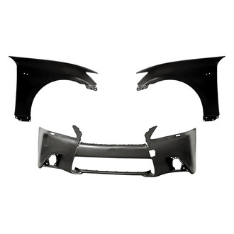 Replacement - 3-Piece (Front Bumper Cover, Driver and Passenger Side Fender) (Standard Line)