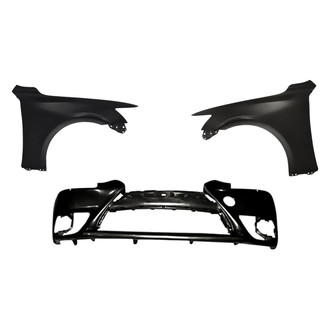 Replacement - 3-Piece (Front Bumper Cover, Driver and Passenger Side Fender) (Standard Line)