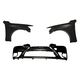Replacement - 3-Piece (Front Bumper Cover, Driver and Passenger Side Fender) (Standard Line)