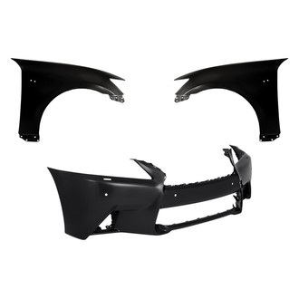 Replacement - 3-Piece (Front Bumper Cover, Driver and Passenger Side Fender) (Standard Line)
