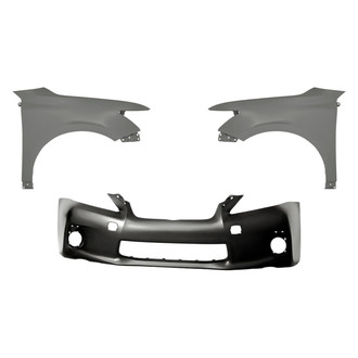 Replacement - 3-Piece (Front Bumper Cover, Driver and Passenger Side Fender) (Standard Line)