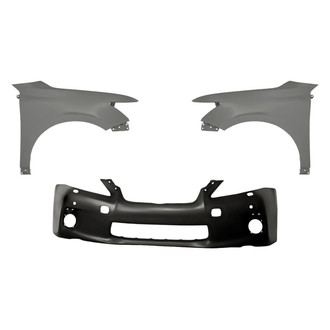 Replacement - 3-Piece (Front Bumper Cover, Driver and Passenger Side Fender) (Standard Line)
