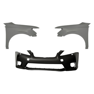 Replacement - 3-Piece (Front Bumper Cover, Driver and Passenger Side Fender) (Standard Line)