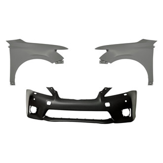 Replacement - 3-Piece (Front Bumper Cover, Driver and Passenger Side Fender) (Standard Line)