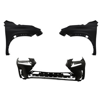 Replacement - 3-Piece (Front Bumper Cover, Driver and Passenger Side Fender) (Standard Line)