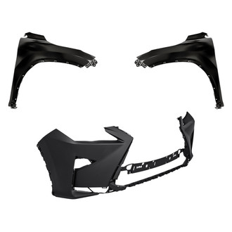 Replacement - 3-Piece (Front Bumper Cover, Driver and Passenger Side Fender) (Standard Line)