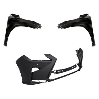 Replacement - 3-Piece (Front Bumper Cover, Driver and Passenger Side Fender) (Standard Line)