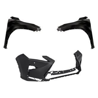 Replacement - 3-Piece (Front Bumper Cover, Driver and Passenger Side Fender) (Standard Line)