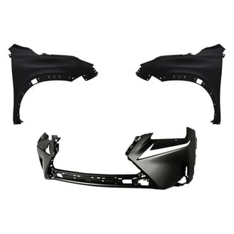 Replacement - 3-Piece (Front Bumper Cover, Driver and Passenger Side Fender) (Standard Line)
