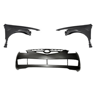 Replacement - 3-Piece (Front Bumper Cover, Driver and Passenger Side Fender) (Standard Line)