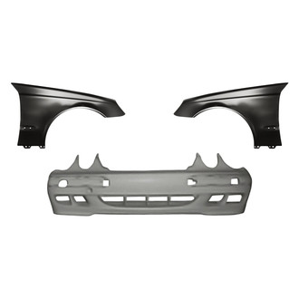 Replacement - 3-Piece (Front Bumper Cover, Driver and Passenger Side Fender) (Standard Line)