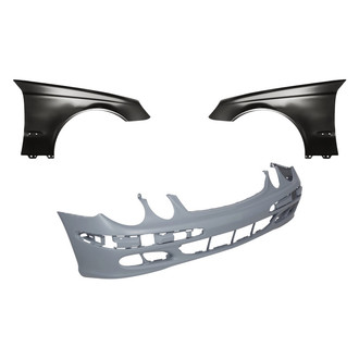 Replacement - 3-Piece (Front Bumper Cover, Driver and Passenger Side Fender) (Standard Line)