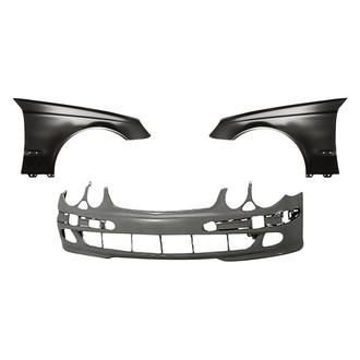 Replacement - 3-Piece (Front Bumper Cover, Driver and Passenger Side Fender) (Standard Line)