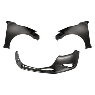 Replacement - 3-Piece (Front Bumper Cover, Driver and Passenger Side Fender) (Standard Line)