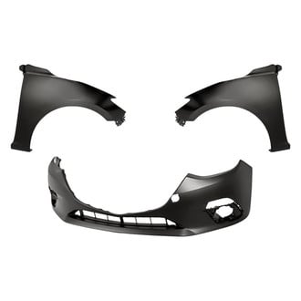 Replacement - 3-Piece (Front Bumper Cover, Driver and Passenger Side Fender) (Standard Line)