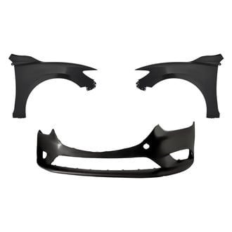Replacement - 3-Piece (Front Bumper Cover, Driver and Passenger Side Fender) (CAPA Certified)