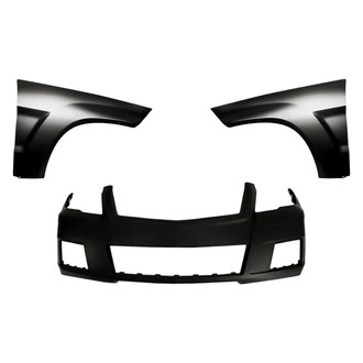 Replacement - 3-Piece (Front Bumper Cover, Driver and Passenger Side Fender) (CAPA Certified)