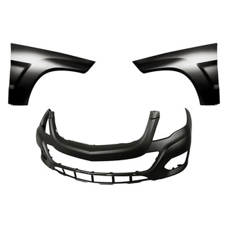 Replacement - 3-Piece (Front Bumper Cover, Driver and Passenger Side Fender) (CAPA Certified)