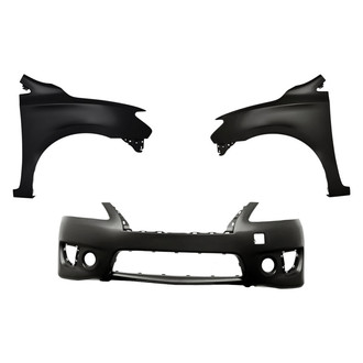Replacement - 3-Piece (Front Bumper Cover, Driver and Passenger Side Fender) (CAPA Certified)