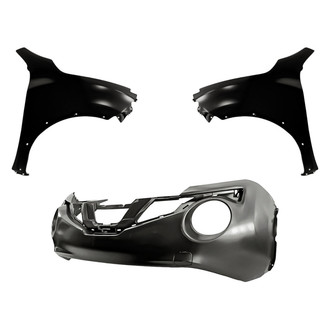Replacement - 3-Piece (Front Bumper Cover, Driver and Passenger Side Fender) (CAPA Certified)