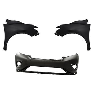 Replacement - 3-Piece (Front Bumper Cover, Driver and Passenger Side Fender) (CAPA Certified)