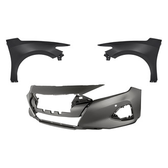 Replacement - 3-Piece (Front Bumper Cover, Driver and Passenger Side Fender) (CAPA Certified)