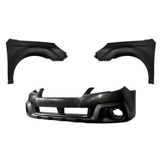 Replacement - 3-Piece (Front Bumper Cover, Driver and Passenger Side Fender) (CAPA Certified)