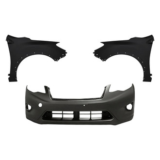 Replacement - 3-Piece (Front Bumper Cover, Driver and Passenger Side Fender) (CAPA Certified)