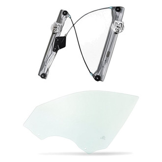Replacement - 2-Piece (Front Driver Side Window Regulator without Motor, Door Glass) (Standard Line)