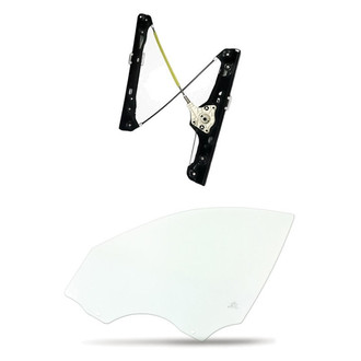 Replacement - 2-Piece (Front Driver Side Window Regulator without Motor, Door Glass) (Standard Line)
