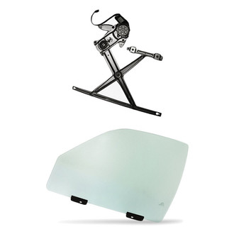Replacement - 2-Piece (Front Driver Side Window Regulator and Motor Assembly, Door Glass) (Standard Line)