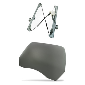 Replacement - 2-Piece (Rear Driver Side Window Regulator and Motor Assembly, Door Glass) (Standard Line)