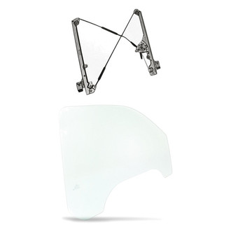 Replacement - 2-Piece (Passenger Side Window Regulator, Door Glass) (Standard Line)
