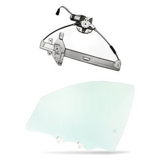 Replacement - 2-Piece (Front Driver Side Window Regulator and Motor Assembly, Door Glass) (Standard Line)
