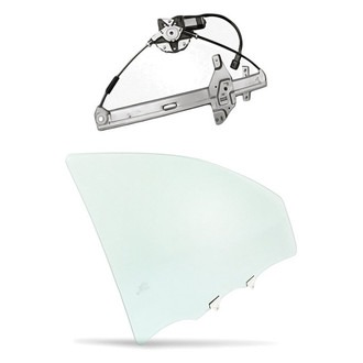 Replacement - 2-Piece (Front Passenger Side Window Regulator and Motor Assembly, Door Glass) (Standard Line)