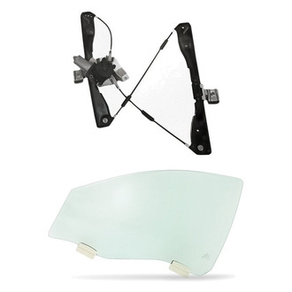 Replacement - 2-Piece (Front Driver Side Window Regulator and Motor Assembly, Door Glass) (Standard Line)
